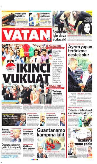 Gazete manşetleri (24 Şubat 2016)