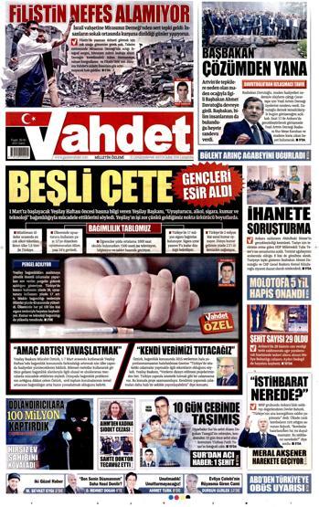 Gazete manşetleri (24 Şubat 2016)