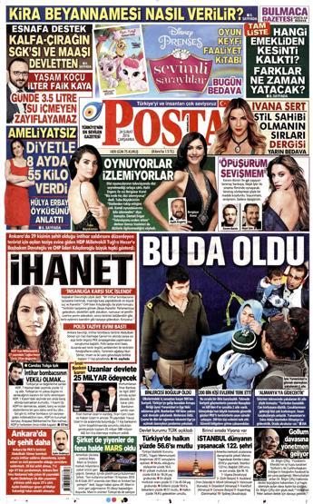 Gazete manşetleri (24 Şubat 2016)
