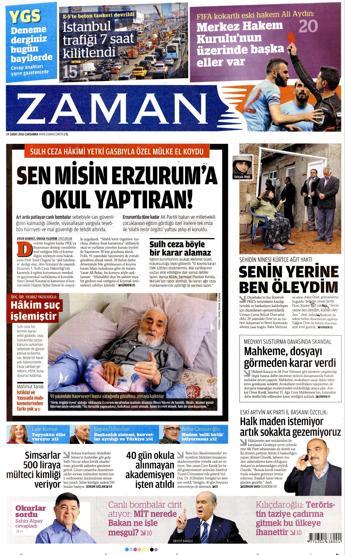 Gazete manşetleri (24 Şubat 2016)