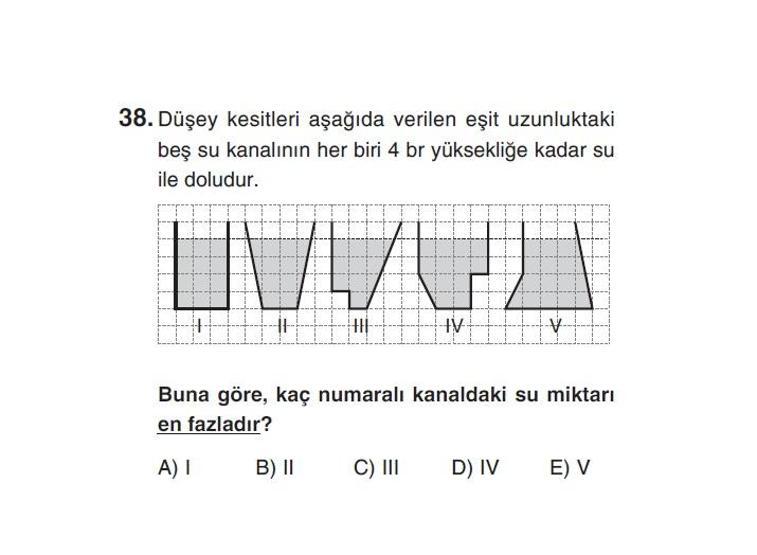 Online YGS denemesi Temel Matematik bölümü cevap anahtarı
