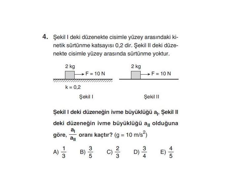 Online YGS denemesi Fen Bilimleri bölümü cevap anahtarı
