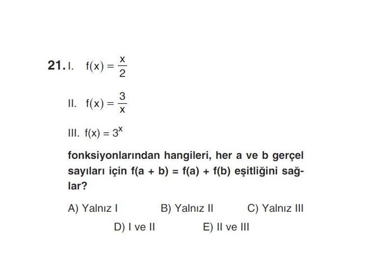Online YGS denemesi Temel Matematik bölümü cevap anahtarı
