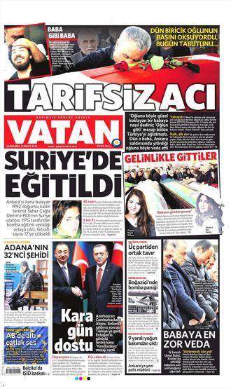 Günün gazete manşetleri (16.03.2016)