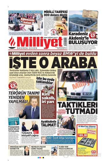Günün gazete manşetleri (17.03.2016)