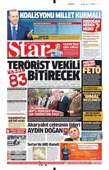 Günün gazete manşetleri (17.03.2016)