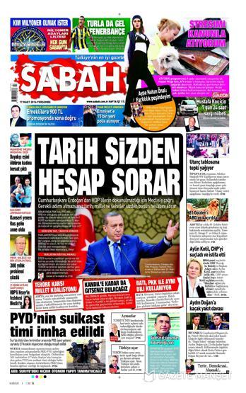 Günün gazete manşetleri (17.03.2016)
