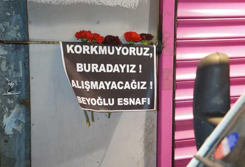 Beyoğlu esnafı: Korkmuyoruz, buradayız, alışmayacağız