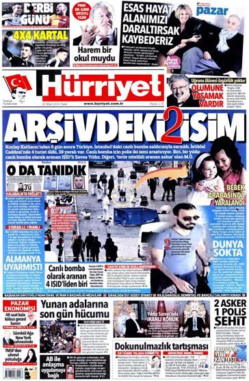 Günün gazete manşetleri (20.03.2016)