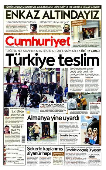 Günün gazete manşetleri (20.03.2016)