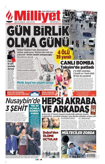 Günün gazete manşetleri (20.03.2016)