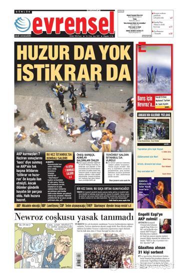 Günün gazete manşetleri (20.03.2016)