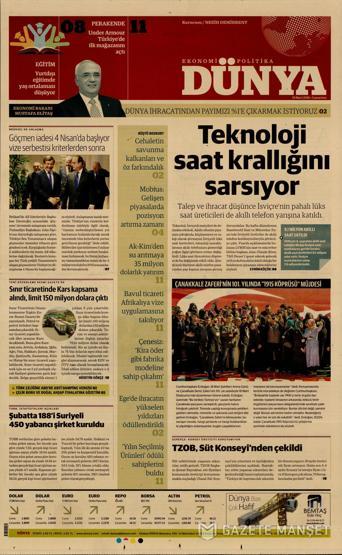 Günün gazete manşetleri (20.03.2016)