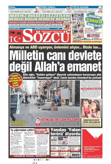 Günün gazete manşetleri (20.03.2016)