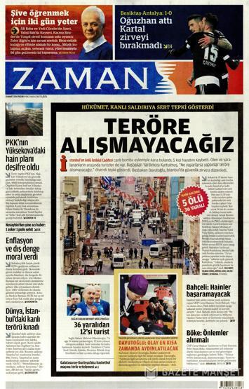 Günün gazete manşetleri (20.03.2016)