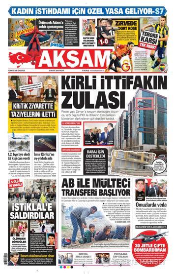 Günün gazete manşetleri (20.03.2016)