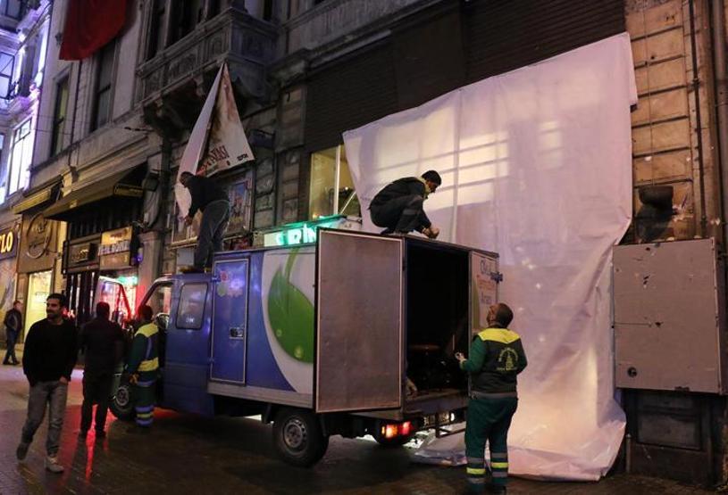 Bombalı saldırının ardından İstiklal Caddesi