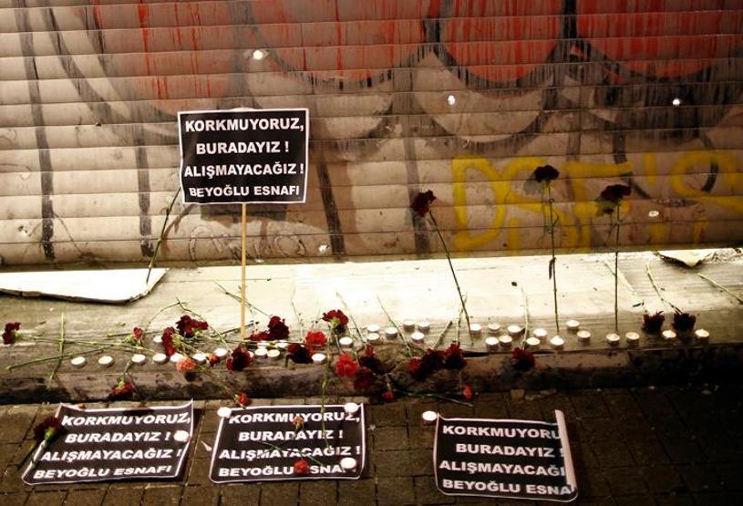 Bombalı saldırının ardından İstiklal Caddesi