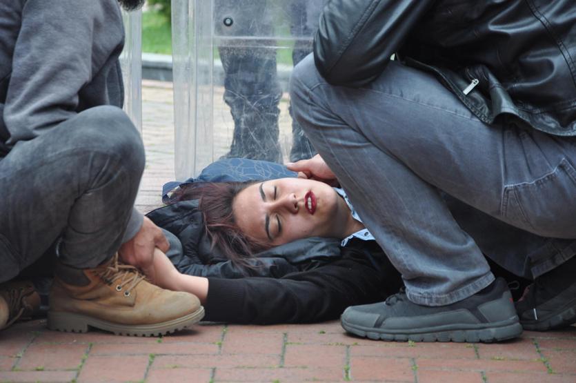 Üniversitede Ensar Vakfı protestosu