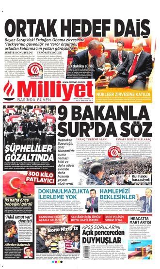 2 Nisan 2016 gazete manşetleri