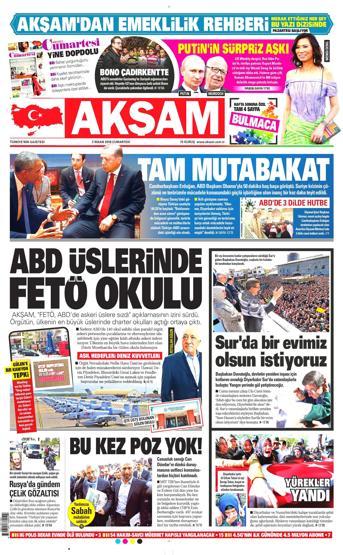 2 Nisan 2016 gazete manşetleri