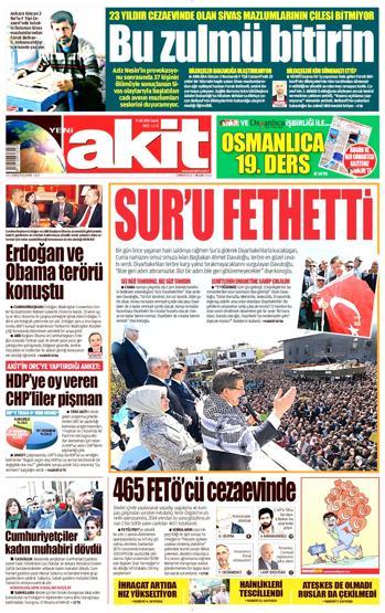 2 Nisan 2016 gazete manşetleri