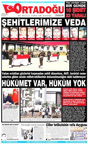 2 Nisan 2016 gazete manşetleri
