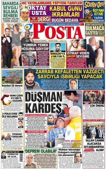 2 Nisan 2016 gazete manşetleri