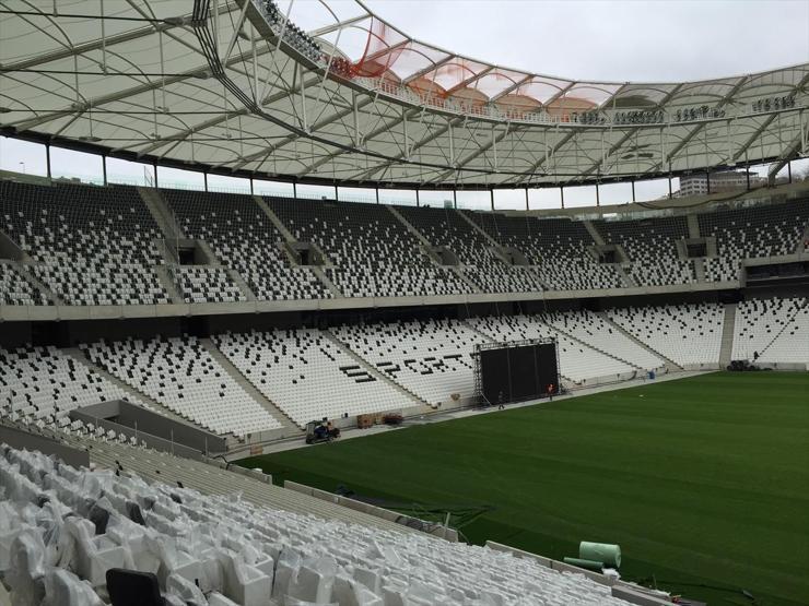 Vodafone Arenada son montajlar yapılıyor