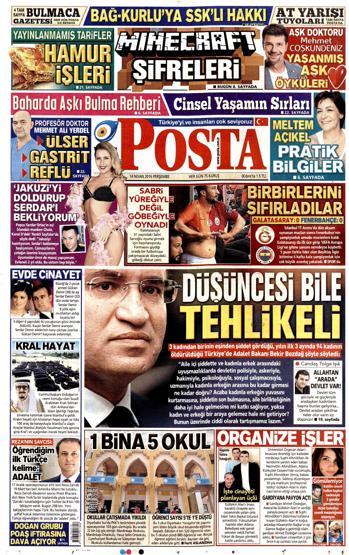 14 Nisan 2016 gazete manşetleri
