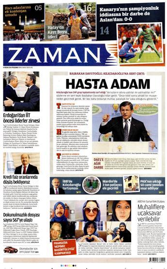 14 Nisan 2016 gazete manşetleri