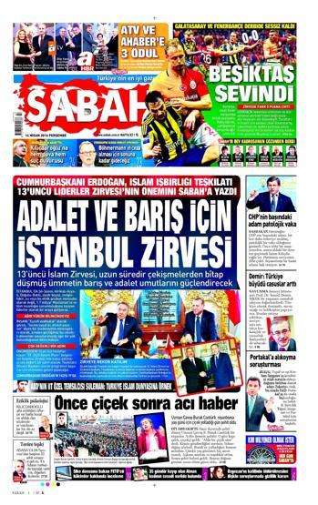 14 Nisan 2016 gazete manşetleri