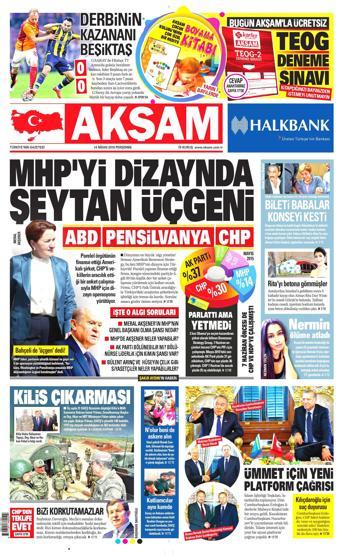 14 Nisan 2016 gazete manşetleri