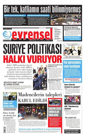 14 Nisan 2016 gazete manşetleri