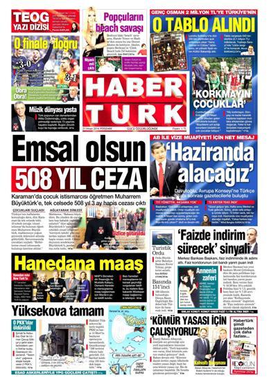 21 Nisan 2016 gazete manşetleri