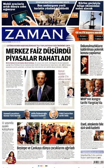 21 Nisan 2016 gazete manşetleri