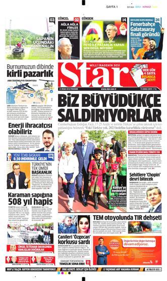 21 Nisan 2016 gazete manşetleri
