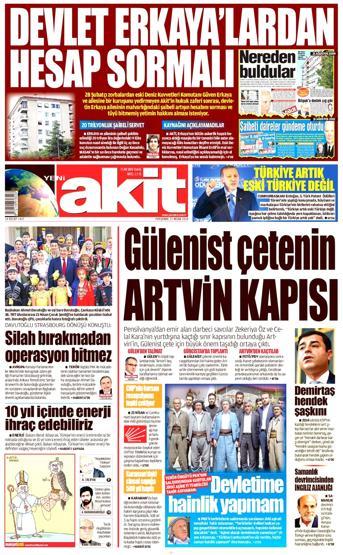 21 Nisan 2016 gazete manşetleri