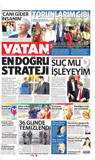 21 Nisan 2016 gazete manşetleri