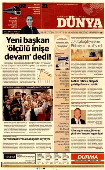 21 Nisan 2016 gazete manşetleri