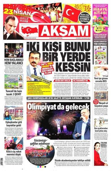Gazete manşetleri (23.Nisan.2016)