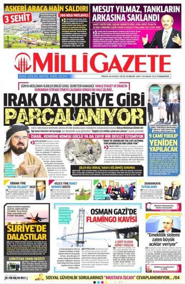 Gazete manşetleri (23.Nisan.2016)