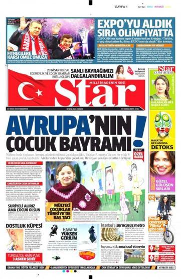 Gazete manşetleri (23.Nisan.2016)