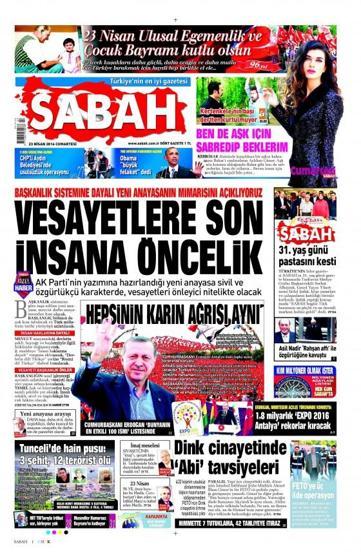 Gazete manşetleri (23.Nisan.2016)