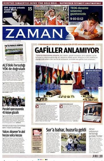 Gazete manşetleri (23.Nisan.2016)