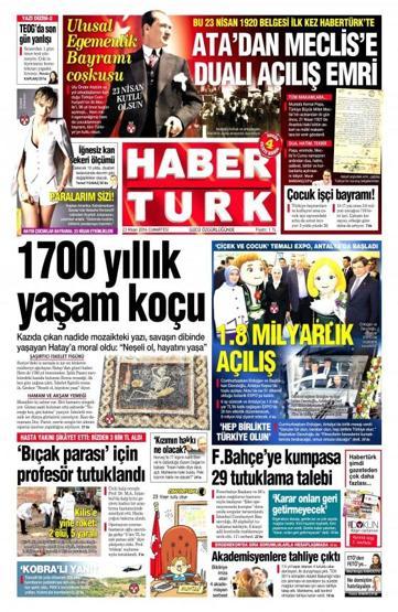 Gazete manşetleri (23.Nisan.2016)