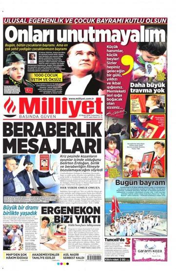 Gazete manşetleri (23.Nisan.2016)