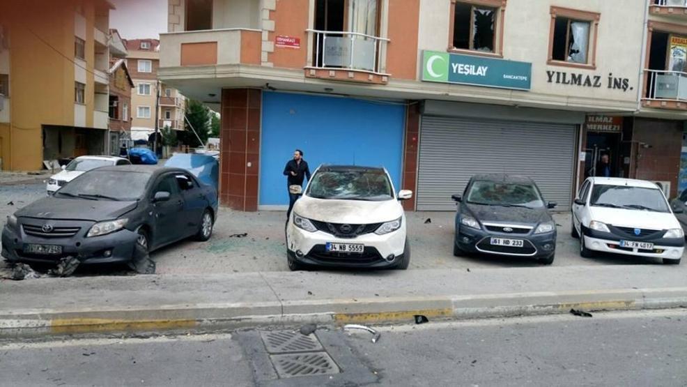 Sancaktepedeki patlama yerinden kareler