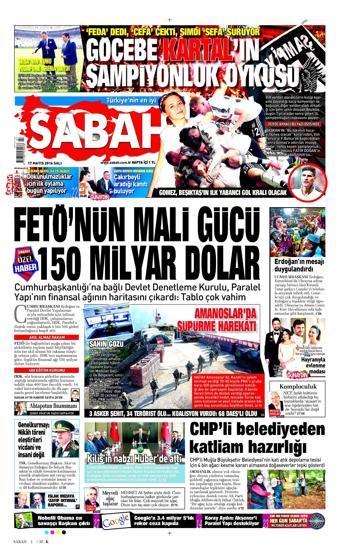 17 Mayıs 2016 gazete manşetleri