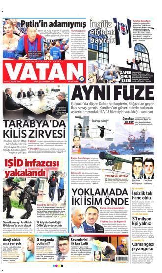 17 Mayıs 2016 gazete manşetleri